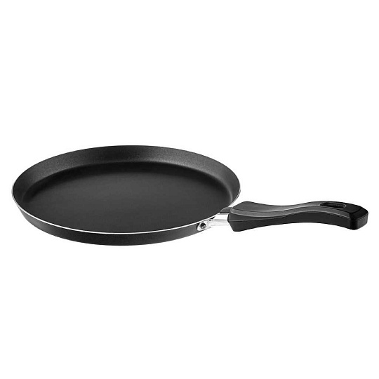 Блинница алюминий, 22 см, антипригарное покрытие, Vari, черная, LCS52122, бакелитовая ручка