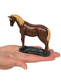 Фигурка декоративная полистоун, Лошадь, 11х9 см, коричневая, Y4-9787 - фото 2