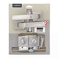 Комплект для двери Фабрика Замков, 22L 170 BK SN, 113454, ручка в комплекте, матовый никель - фото 2
