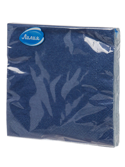 Салфетки бумажные Лилия, Синий, 20 шт, 2 слоя, 33х33 см, 0827