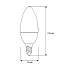 Лампа светодиодная E14, 7 Вт, 60 Вт, 220 В, свеча, 4500 К, нейтральный белый свет, Ergolux, 12135 - фото 2