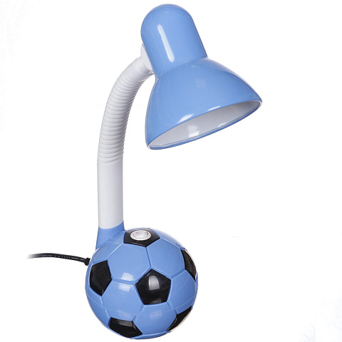 Светильник настольный E27, 40 Вт, детский, белый, абажур синий, TDM Electric, Футбольный мяч, SQ0337-0052
