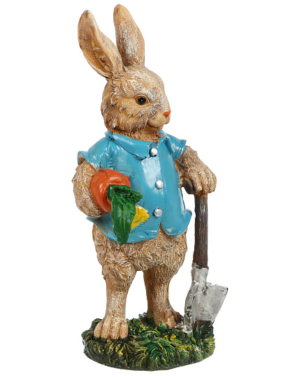 Фигурка садовая декоративная Братец кролик, 12х13х29 см, полистоун, Y4-11208