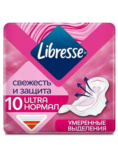 Прокладки женские Libresse, Ultra Normal, дневные, 10 шт, 1073200