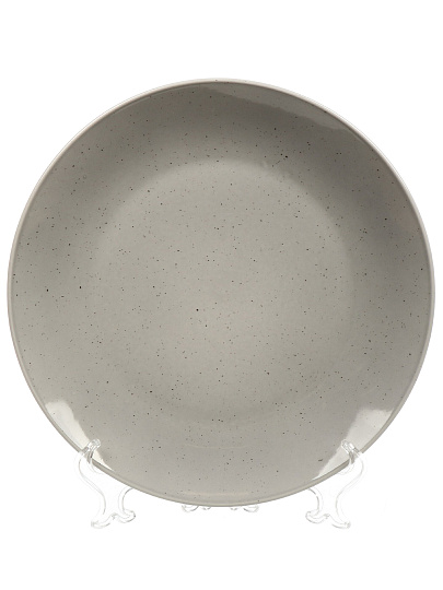 Тарелка обеденная, фарфор, 26 см, Серый туман, Daniks, 15ТП26004