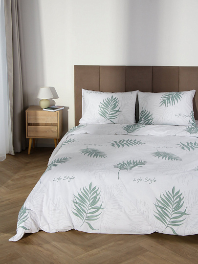 Постельное белье 1.5-спальное, простыня 150х215 см, 2 наволочки 50х70 см, пододеяльник 145х215 см, Silvano, поплин, Диса