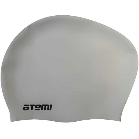 Шапочка для плавания Atemi, силикон, д/длин.волос, серая, LC-05, 00000136621