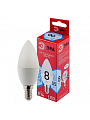 Лампа светодиодная E14, 8 Вт, 55 Вт, свеча, 4000 К, нейтральный белый свет, Эра, Red Line