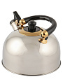 Чайник нержавеющая сталь, 2.7 л, со свистком, зеркальный, ручка бакелитовая, Daniks, M-001 - фото 9