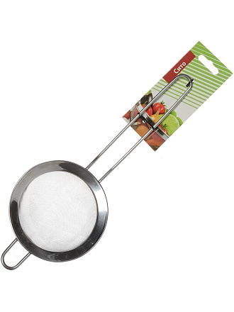 Сито металл, 12 см, с ободком и ручкой, D-043/YW-G361-12