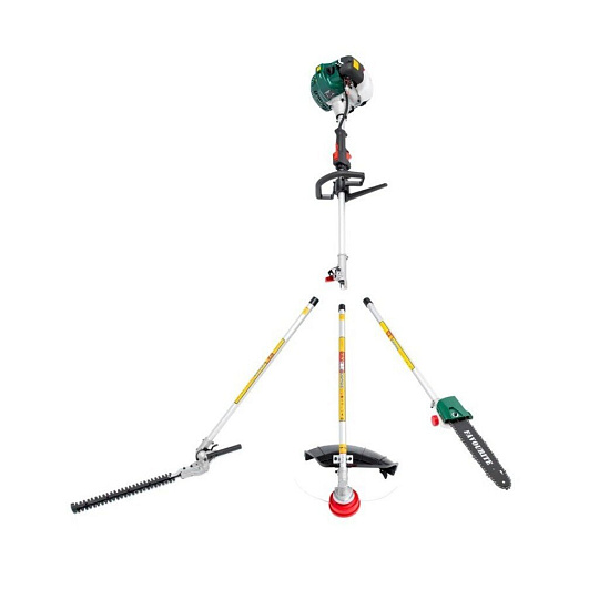 Садовый многофункциональный инструмент бензиновый, Favourite, BT 56KIT, 133305633, 3.3 л.с., 56 куб.см, D-ручка, леска/диск, разборный вал
