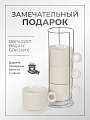 Набор кружек керамика, 4 шт, 250 мл, Белый глянец, Y6-10135/Y4-9194, металлическая подставка - фото 4