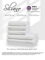 Набор полотенец отельных 5 шт, 50х90-2шт, 70х140-2шт, 50х70 см, 100% хлопок, 400 г/м2, Silvano, Style, белый, Узбекистан