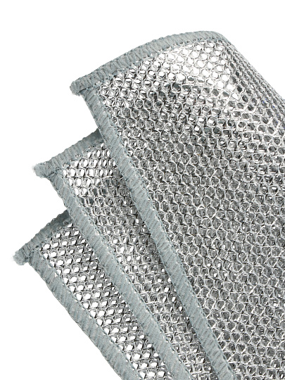 Набор салфеток для уборки, металл, 20х20 см, 3 шт, Lomberta, 723271