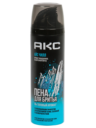 Пена для бритья, АКС, Ice Chill, для чувствительной кожи, Охлаждающая, 200 мл