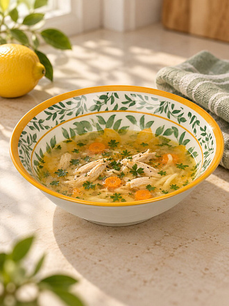 Тарелка суповая, фарфор, 18 см, 0.7 л, Итальянские мотивы, Marigold, UG000497