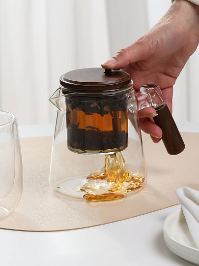 Чайник заварочный стекло, 0.75 л, с ситечком, B050092