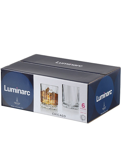 Стакан 300 мл, стекло, 6 шт, Luminarc, Чикаго, низкий, O0514