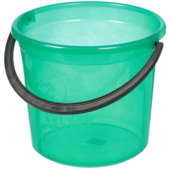 Ведро пластик, 10 л, в ассортименте, хозяйственное, мерное, Милих, 04011