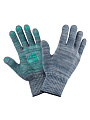 Перчатки х/б, ПВХ покрытие, точка, размер M, 10 класс вязки, 5 нитей, серая основа, в ассортименте, Стандарт, Фабрика перчаток, европодвес