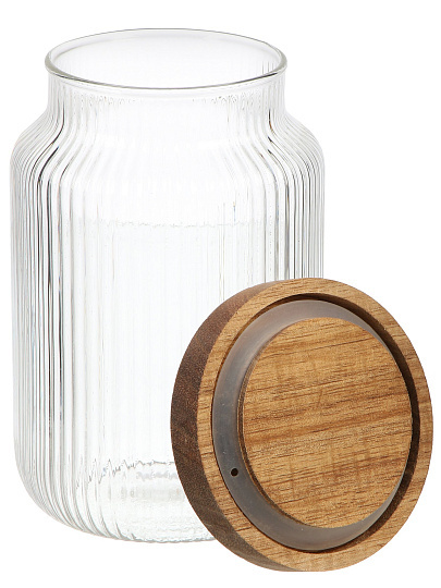 Банка для сыпучих продуктов, стекло, 0.75 л, нет, Barouge, Glass Honey Jar, BC-013(750 мл), прозрачная
