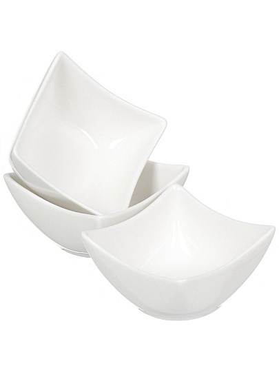 Салатник керамика, квадратный, 3 шт, 9.3х5 см, Квадрат, Y4-3220