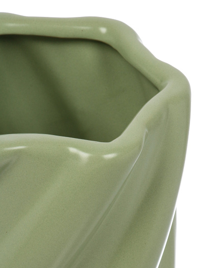 Ваза керамика, настольная, 20х10 см, Буф, A060220, зеленая