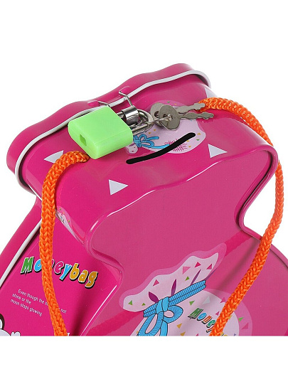 Копилка Moneybag, 15х6 см, металл, A240059, с ключом, в ассортименте