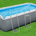 Бассейн каркасный Bestway, 412х201х122 см, Power Steel Rectangular, 56456, фильтр-насос, лестница, 8124 л - фото 2