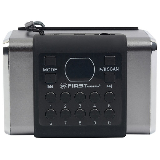 Акустическая система First, FA-1920-1-SI, выход AUX, USB, слот для карты, Bluetooth, серебристая