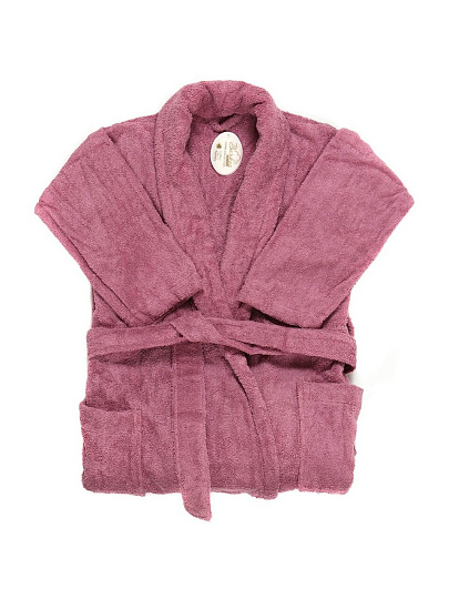 Халат женский, махровый, 100% хлопок, сухая роза, S-M, 44-46, Barkas, AI-1905012