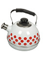 Чайник сталь, эмалированное покрытие, 3.5 л, со свистком, декор в ассортименте, подвижная ручка, Рубин, С2328, белый, TМ04/35/03/02/ 04/ 05/ 08/ 21 - фото 5