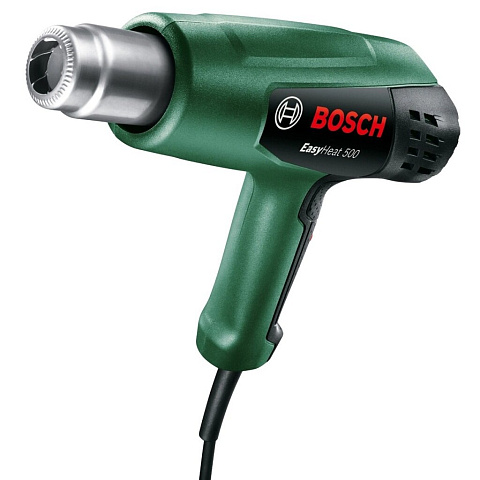 Фен строительный Bosch, EasyHeat 500, 1600 Вт, 450 л/мин, 300 °C, 500 °C, 2 скорости, 06032A6020