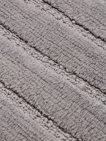 Коврик для ванной, 0.5х0.8 м, полиэстер, светло-серый, Silvano, Линии, Y4-11472