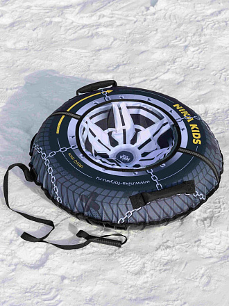 Санки-ватрушка Nika, Колесо, 95 см, 100 кг, с буксировочным тросом, с ручками, ТБ8К-95/КЛ