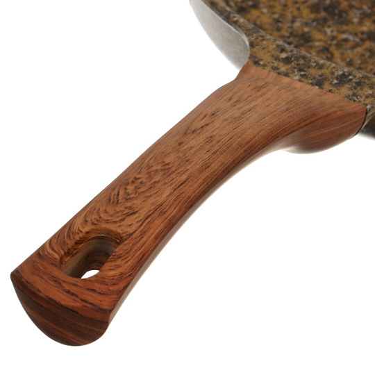 Сковорода алюминий, 26 см, антипригарное покрытие, Гурман, Granite Gold, золотая, ручка под дерево, ГМ2601 ГГ