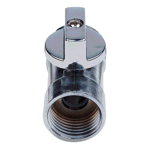 Кран для бытовых приборов, 1/2", г-г, прямой, хром, AquaLink