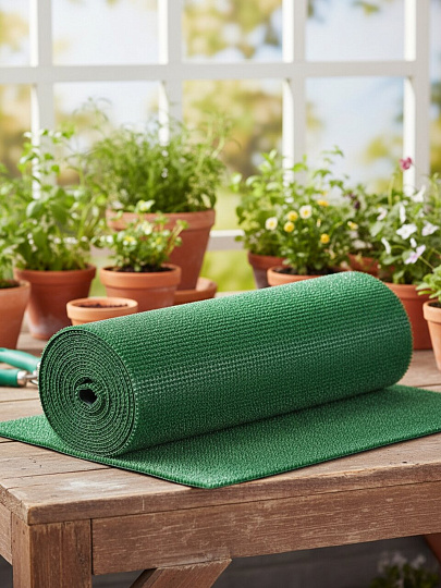 Коврик грязезащитный, 90х1500 см, прямоугольный, пластик, в рулоне, моховой, щетинистое покрытие, без рисунка, 164