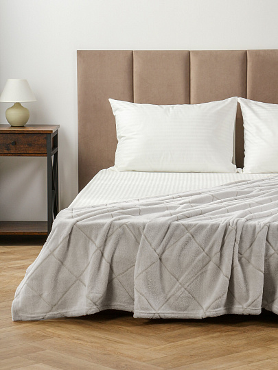 Плед 200х240 см, микрофибра, 100%пэ, 280г, Silvano, Валерия, серый