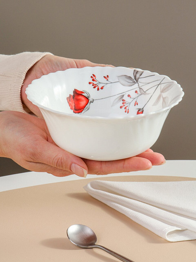 Салатник стеклокерамика, круглый, 15х5 см, 415 мл, Вероника, Daniks, LHW60/220303