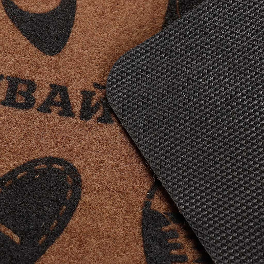 Коврик грязезащитный придверный, 45х75 см, прямоугольный, Разувайтесь пожалуйста, Familia, 37-913