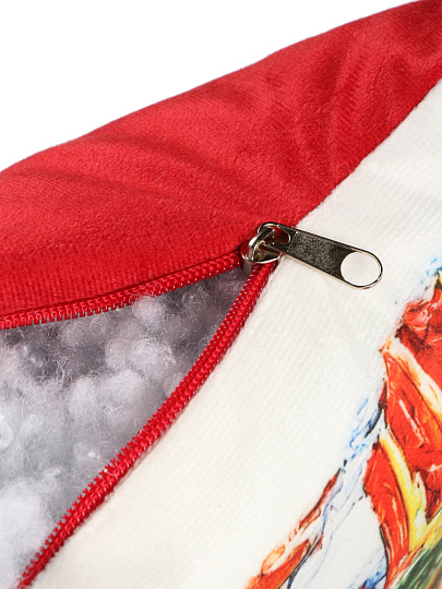 Подушка декоративная, 40х40 см, Новый Год, Домик, 100% полиэстер