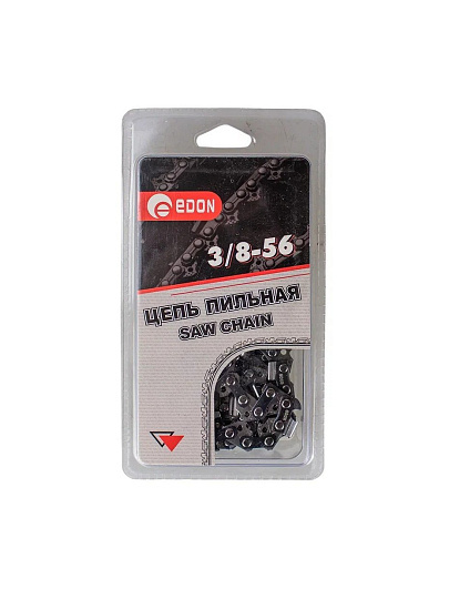 Цепь пильная Edon, 3/8-1.3-56, шаг цепи 3/8 '', 1.3 мм, 56 звеньев, 40 см (16'') см, 15601