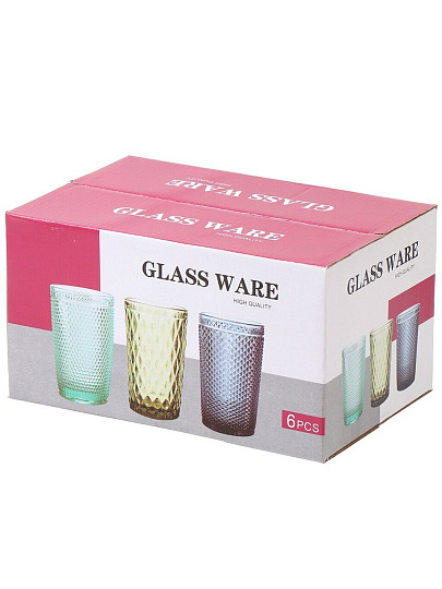 Стакан 350 мл, стекло, 6 шт, Мёд, Y4-5417