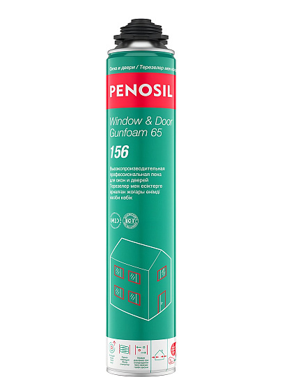 Пена монтажная Penosil, Window &amp; Door Gunfoam 65 156, профессиональная, 800 мл, для окон и дверей, летняя, A1625Z