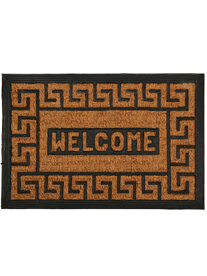 Коврик придверный, 40х60 см, прямоугольный, кокосовое волокно, Welcome, Sunstep, 32-085