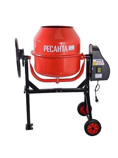 Бетоносмеситель Ресанта, БМ-160Ч, 160 л, 700 Вт, 220 В, чугунный венец