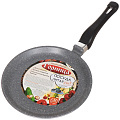 Блинница алюминий, 22 см, антипригарное покрытие, Горница, Графит, б221тм, пластиковая ручка