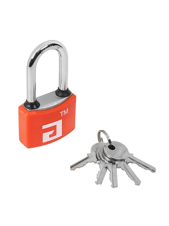 Замок навесной Аллюр, ВС1Ч- 364ПД, 12 551, блистер, цилиндровый, красный, 5 ключей