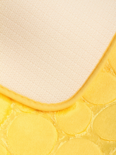 Набор ковриков для ванной и туалета, 2 шт, 0.5х0.8, 0.4х0.5 м, полиэстер, горчичный, Камешки, Y4-11228